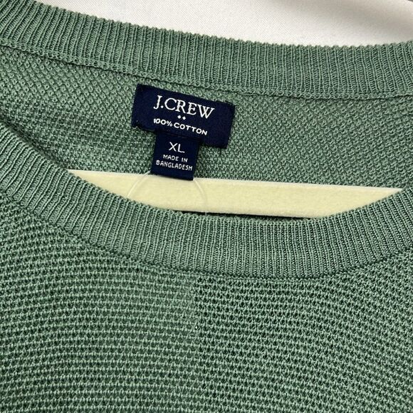 J. Crew Factory CD617 Seed-stitch green long sleeve sweater NWT size XL - Picture 4 of 10